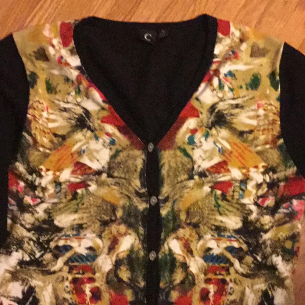 Capri long sleeve button front sweater XL